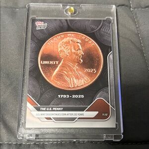 Topps Collectible Card with Red and White Design